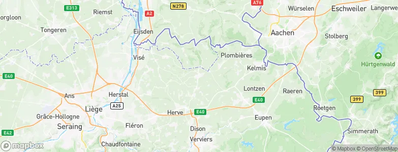 Aubel, Belgium Map