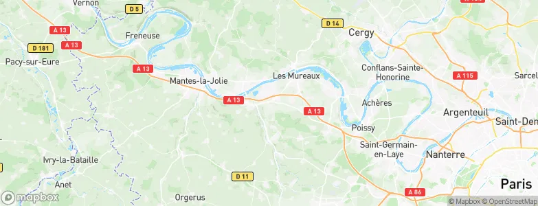 Aubergenville, France Map