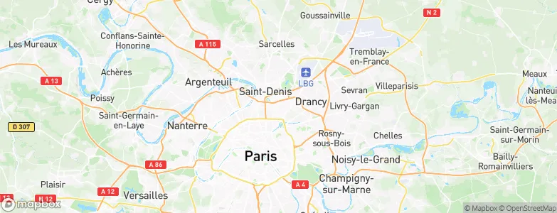 Aubervilliers, France Map