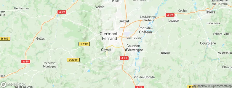 Aubière, France Map