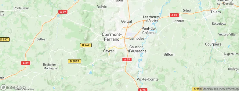 Aubière, France Map