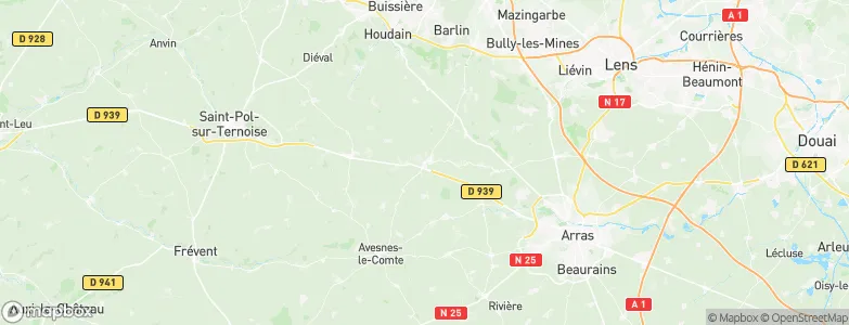 Aubigny-en-Artois, France Map