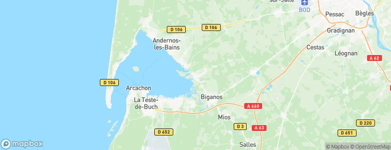 Audenge, France Map