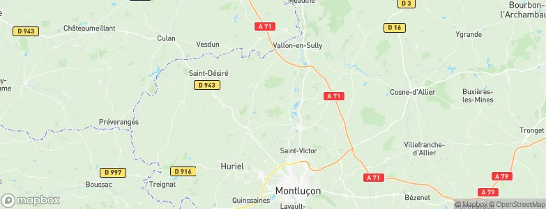 Audes, France Map