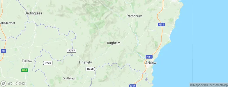 Aughrim, Ireland Map