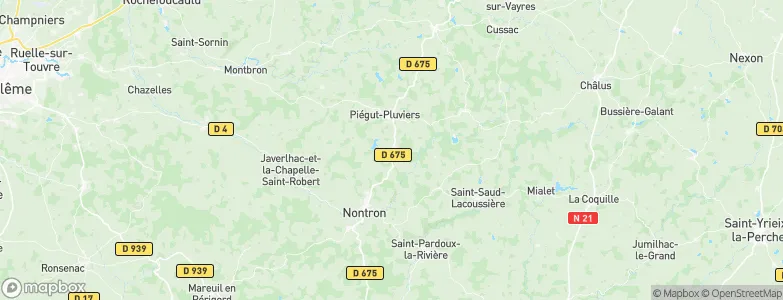 Augignac, France Map
