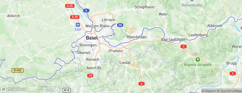 Augst, Switzerland Map