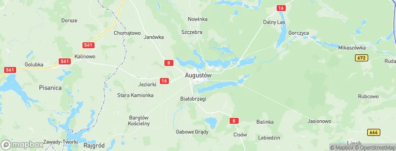 Augustów, Poland Map