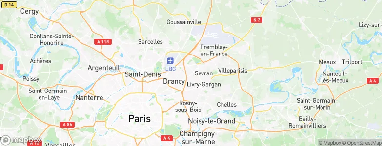 Aulnay-sous-Bois, France Map