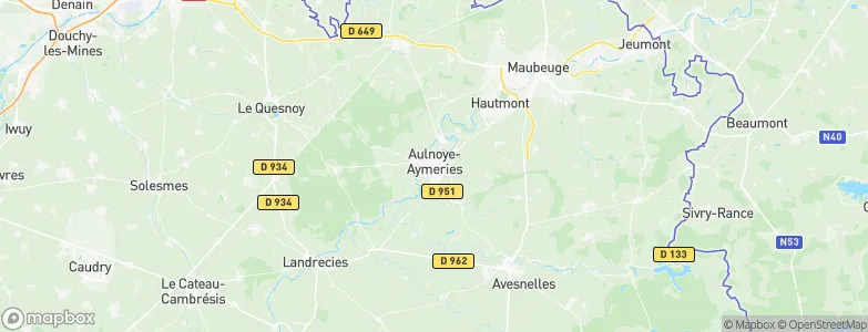 Aulnoye-Aymeries, France Map