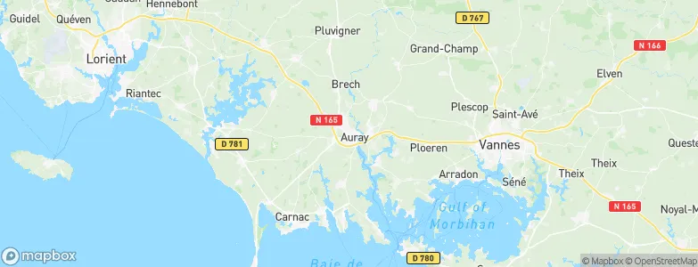 Auray, France Map