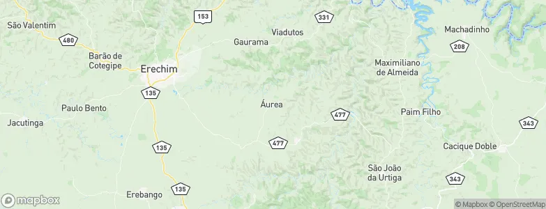 áurea, Brazil Map