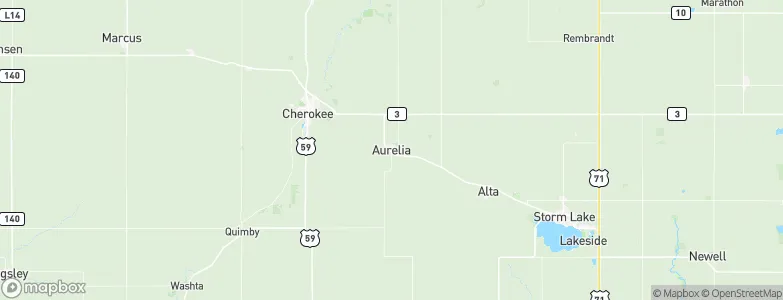 Aurelia, United States Map