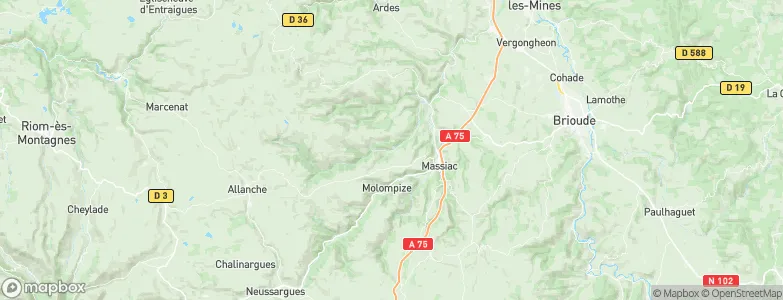 Auriac-lÉglise, France Map