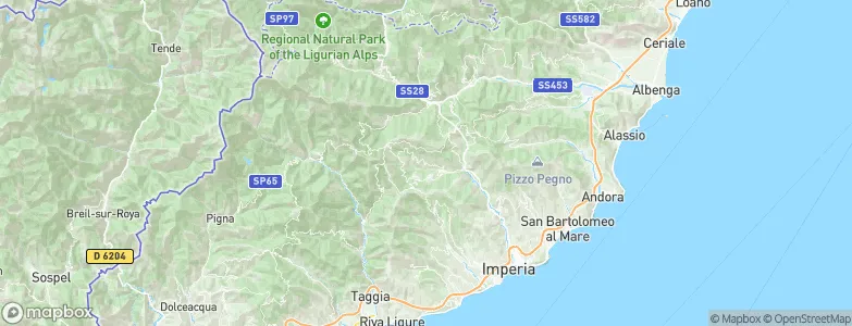 Aurigo, Italy Map