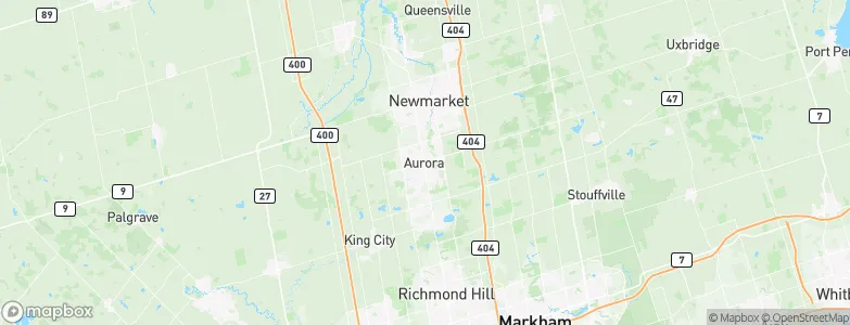 Aurora, Canada Map