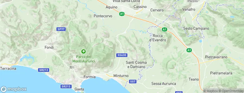 Ausonia, Italy Map
