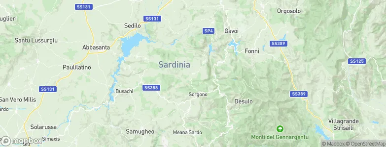 Austis, Italy Map