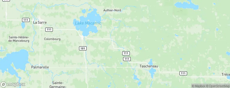 Authier, Canada Map