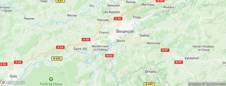 Avanne-Aveney, France Map