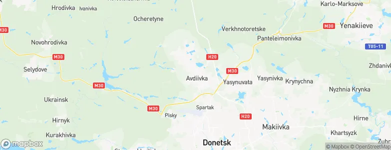 Avdeyevka, Ukraine Map