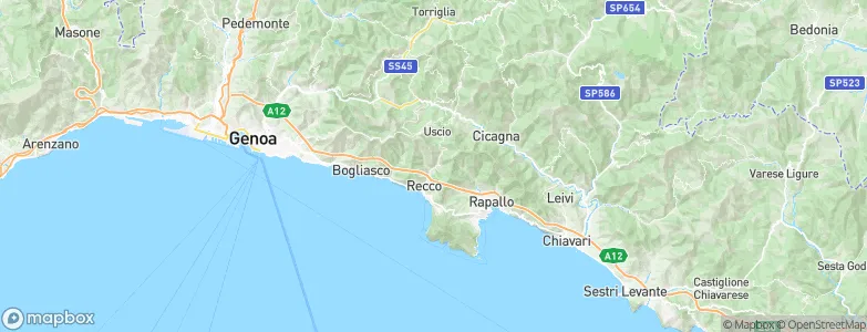 Avegno, Italy Map
