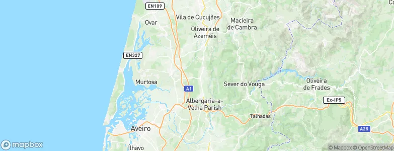 Aveiro District, Portugal Map