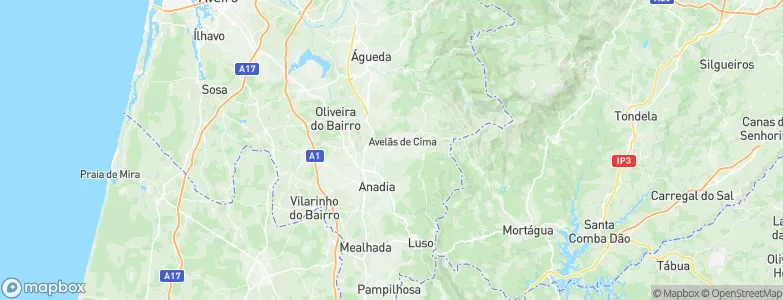 Avelãs de Cima, Portugal Map