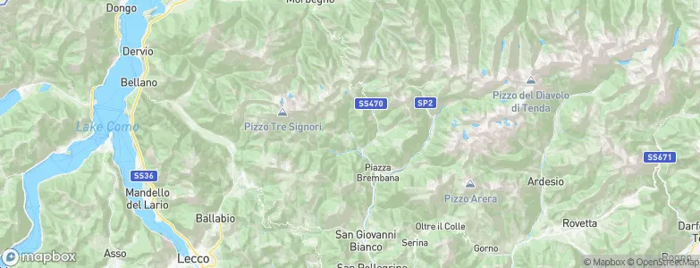 Averara, Italy Map