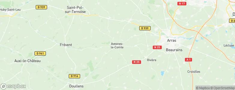 Avesnes-le-Comte, France Map