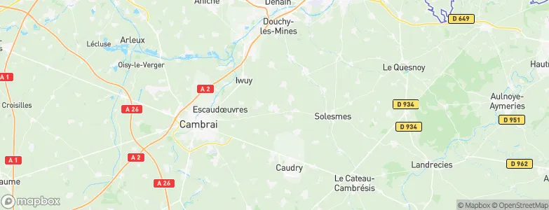 Avesnes-les-Aubert, France Map
