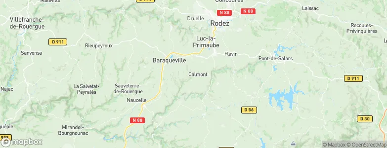 Aveyron, France Map