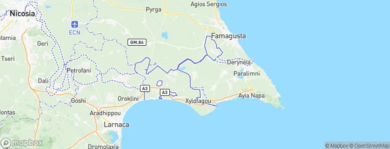 Avgórou, Cyprus Map