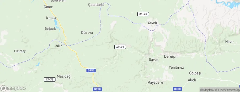 Avine, Turkey Map