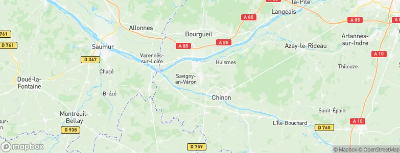Avoine, France Map