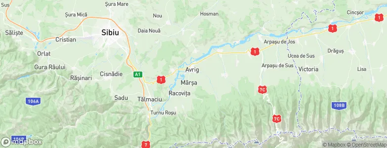 Avrig, Romania Map