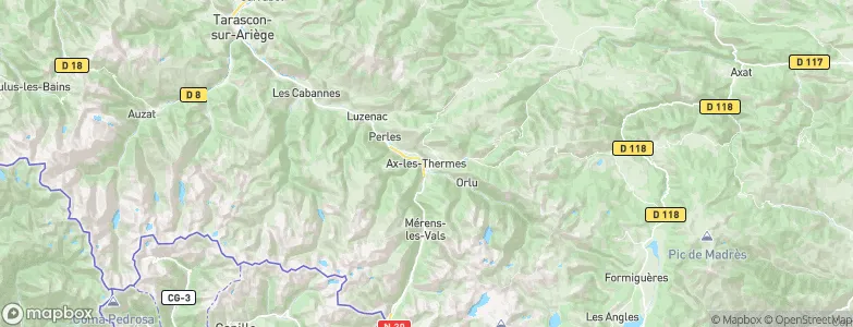 Ax-les-Thermes, France Map