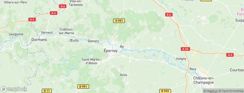 Aÿ, France Map