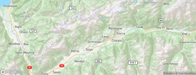 Ayent, Switzerland Map