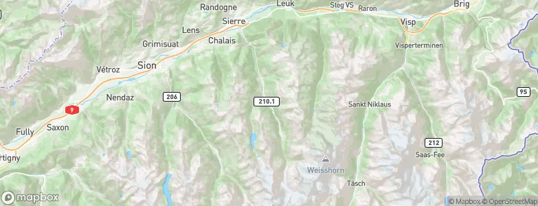 Ayer, Switzerland Map