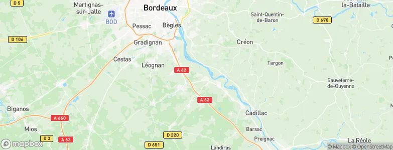 Ayguemorte-les-Graves, France Map