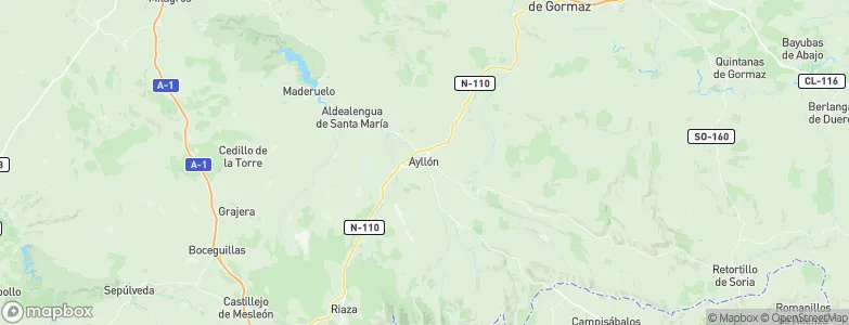 Ayllón, Spain Map