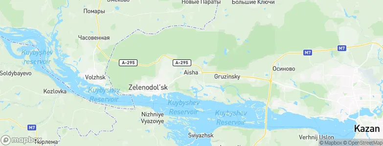 Aysha, Russia Map