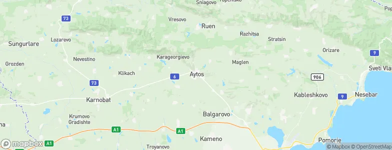 Aytos, Bulgaria Map