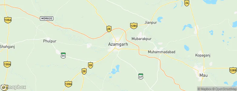 Azamgarh, India Map