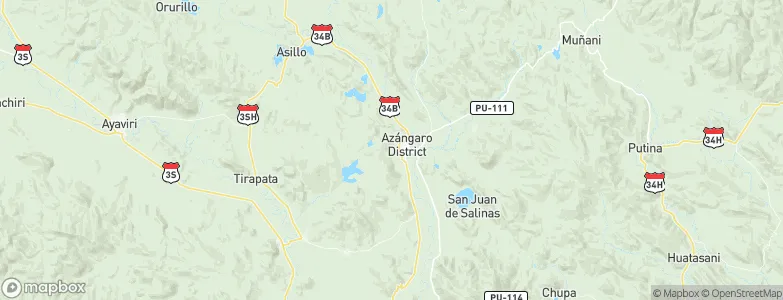 Azángaro, Peru Map
