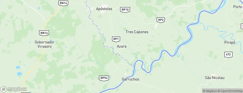 Azara, Argentina Map