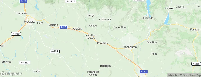 Azara, Spain Map