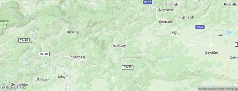 Azdavay, Turkey Map
