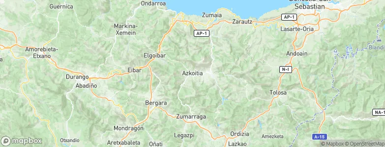 Azkoitia, Spain Map